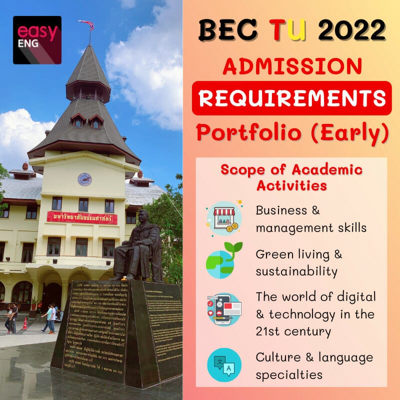 bec tu portfolio ตัวอย่าง เทมเพลท template bec tu requirement คอร์สสอนการทำ BEC / BSI Portfolio + Interview คณะอินเตอร์